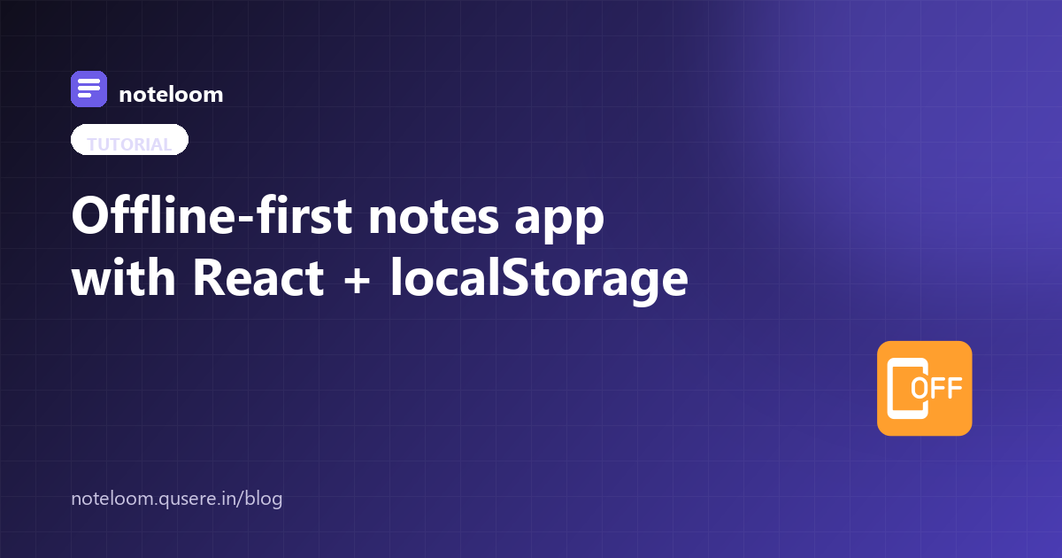 Build an offline-first notes app with React